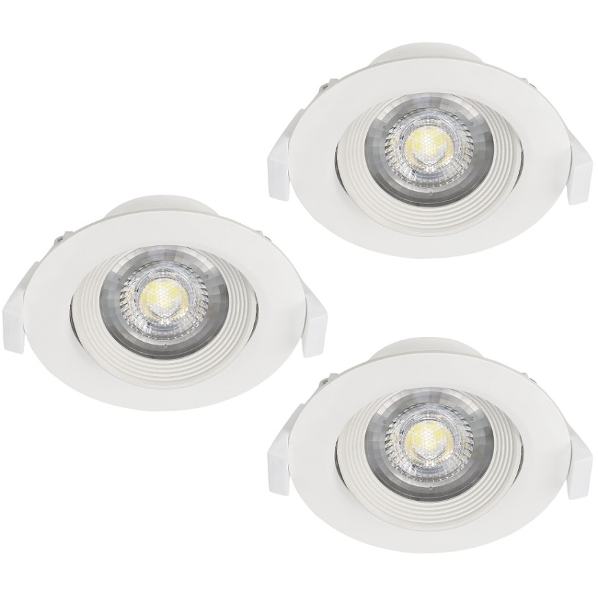 Eglo - набір із 3 вбудованих стельових світильників SARTIANO LED/5W/230V