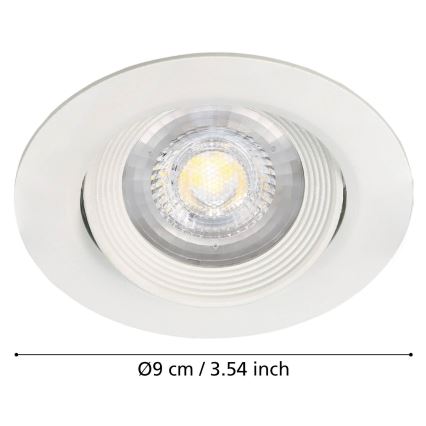 Eglo - набір із 3 вбудованих стельових світильників SARTIANO LED/5W/230V