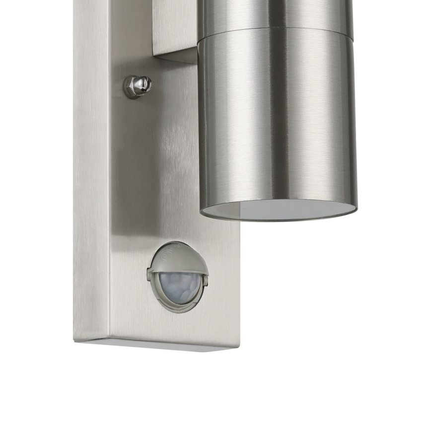 Eglo - Вуличний світлодіодний настінний світильник з датчиком 2xGU10/3W/230V IP44