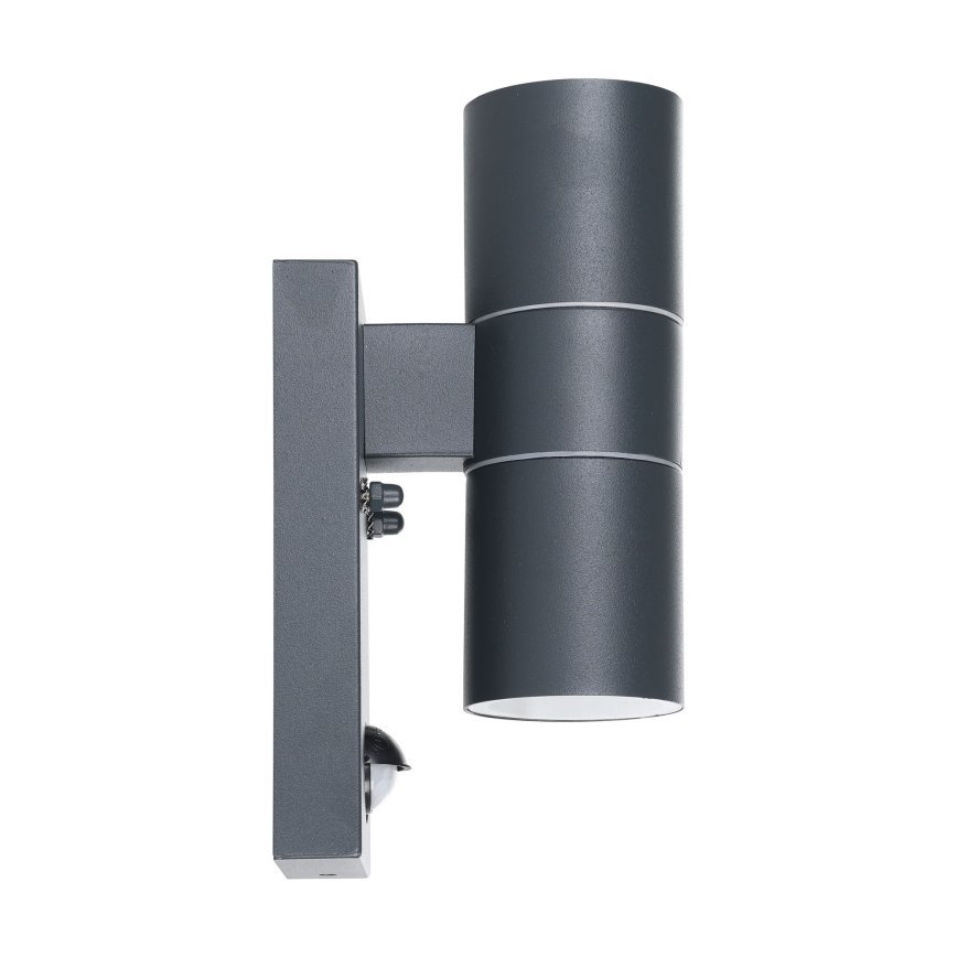 Eglo - LED Вуличний настінний світильник з датчиком 2xGU10/3W/230V IP44