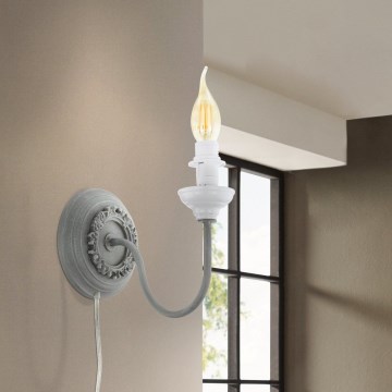 Eglo 33003 - Настенный светильник 1xE14/40W/230V серый