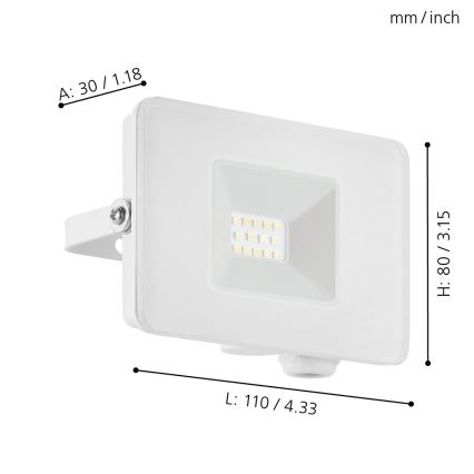 Eglo - Світлодіодний прожектор LED/10W/230V IP65