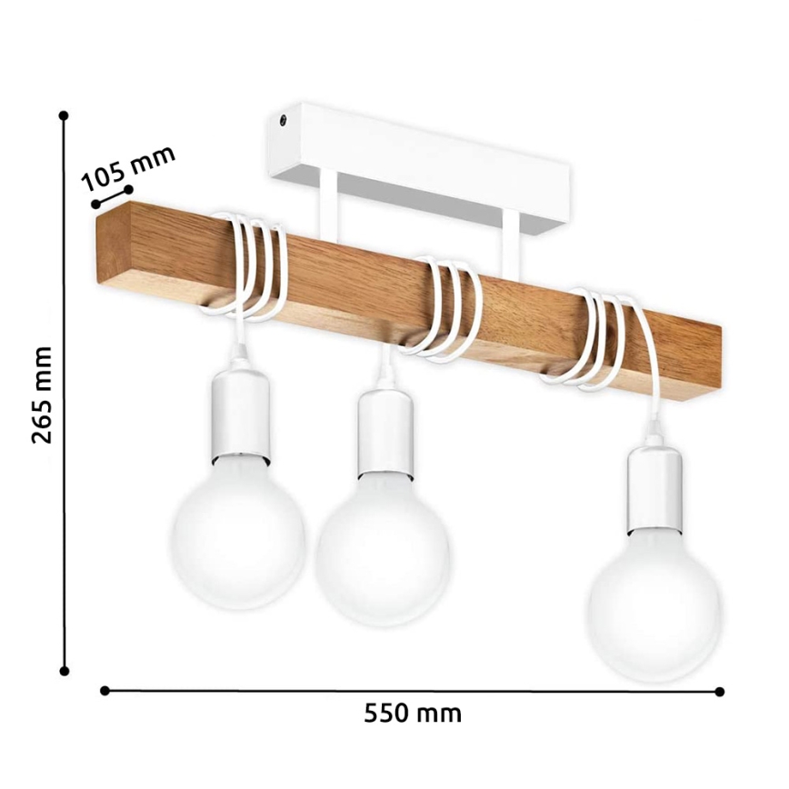 Eglo - Припотолочная люстра TOWNSHEND 3xE27/60W/230V