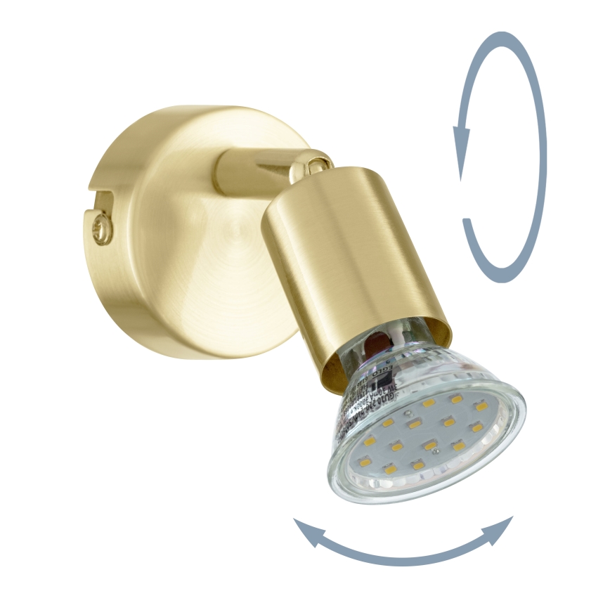 Eglo - Світлодіодний настінний точковий світильник 1xGU10/2,8W/230V 3000K золотий