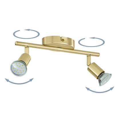 Eglo - Світлодіодний точковий світильник 2xGU10/2,8W/230V 3000K золотий