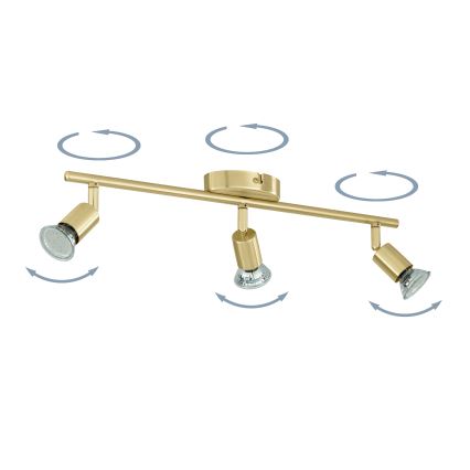 Eglo - Світлодіодний точковий світильник 3xGU10/2,8W/230V 3000K золотий