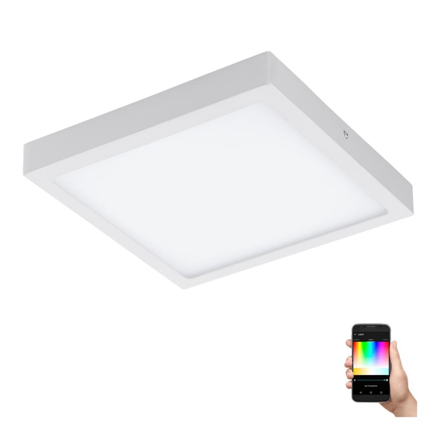 Eglo 33209 - LED RGBW диммируемый потолочный светильник FUEVA-C LED/21W/230V 2700-6500K 30x30 см белый