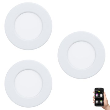Eglo 33217 - НАБІР 3xLED RGBW Регульоване вбудоване світильник FUEVA LED/3W/230V