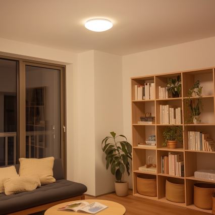 Eglo 33219 - LED RGBW стельовий світильник GIRON-C LED/17W/230V, зі змінною яскравістю (димований), діам. 30 см, білий