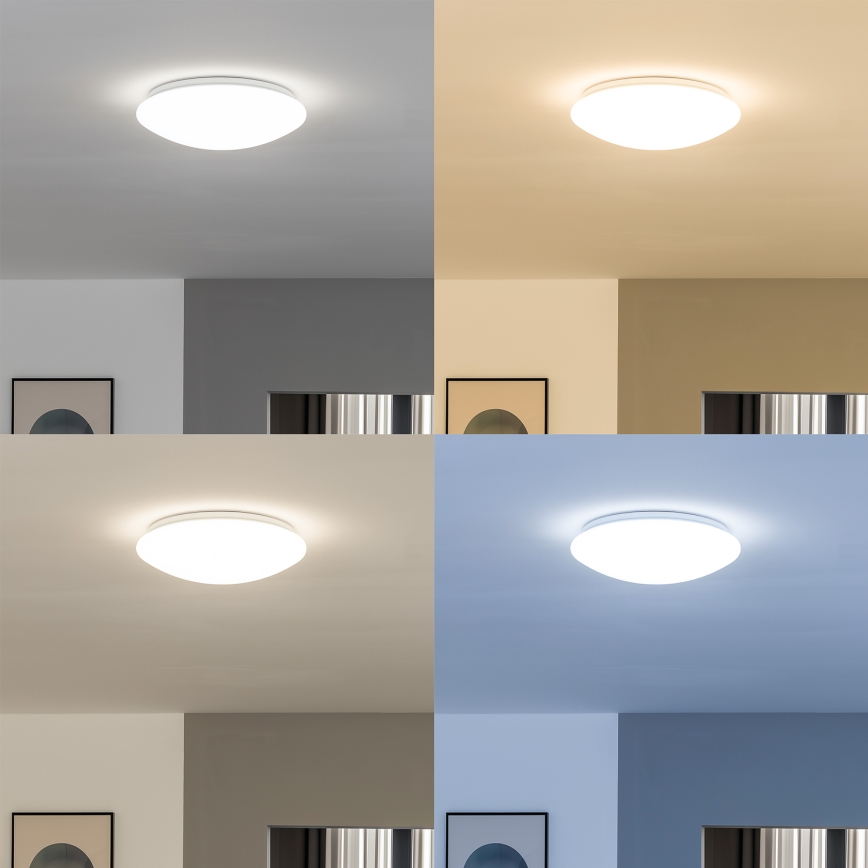 Eglo 33219 - LED RGBW стельовий світильник GIRON-C LED/17W/230V, зі змінною яскравістю (димований), діам. 30 см, білий