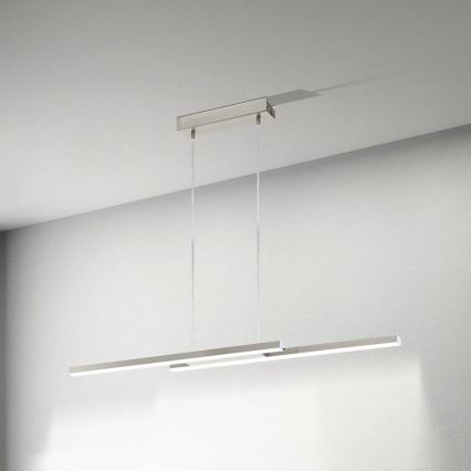 Eglo 33232 - LED RGBW регульована підвісна люстра на тросі FRAIOLI-C LED/34W/230V матовий хром