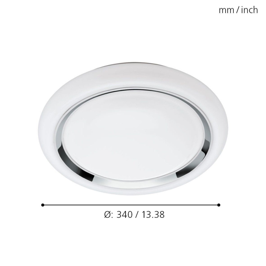 Eglo 33254 - диммируемый потолочный светильник CAPASSO-C LED RGBW, 17 Вт, 230 В, 2700–6500 К, Ø 34 см