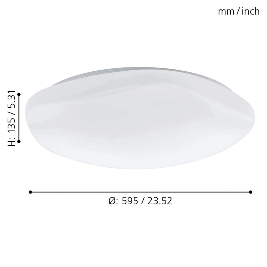 Eglo 33272 - Стельовий RGBW-світильник з регулюванням яскравості TOTARI-C LED/34W/230V 2700-6500K білий + пульт дистанційного керування