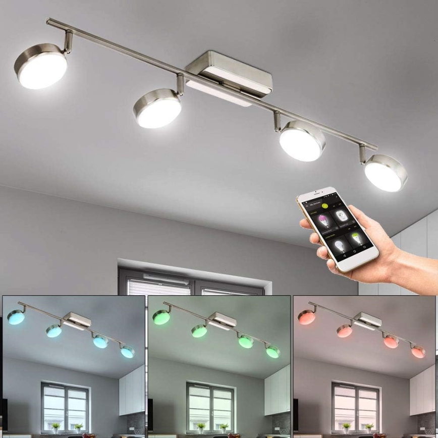 Eglo 33274 - LED RGBW Точковий світильник з регулюванням яскравості CORROPOLI-C 4xLED/5W/230V