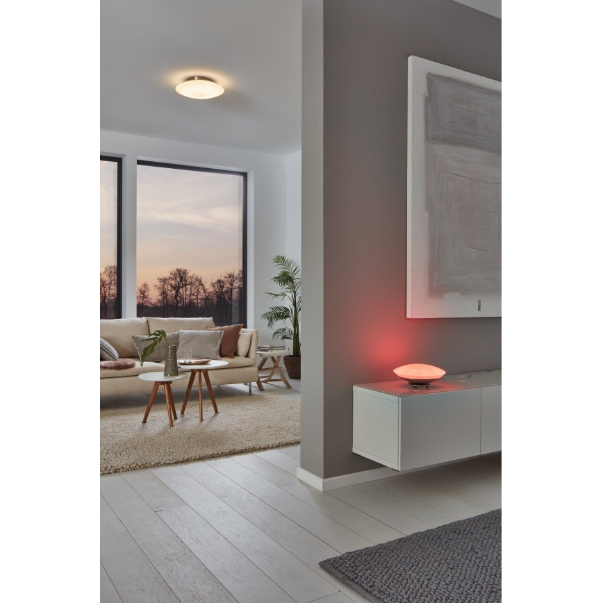 Eglo 33324 - диммируемая настольная лампа FRATTINA-C LED RGBW/18W/230V матовый хром