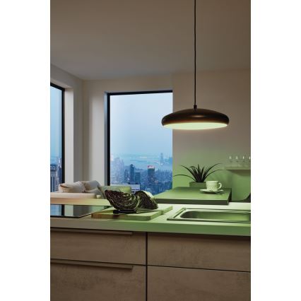 Eglo 33328 - LED RGBW Підвісна люстра з регулюванням яскравості RIODEVA-C LED/27W/230V 2700-6500K чорний