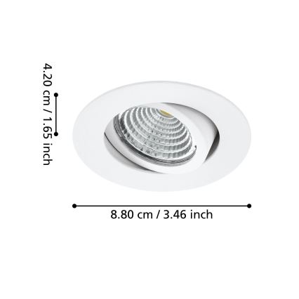 Eglo - НАБІР 3xLED Світильник з регулюванням яскравості 3xLED/6W/230V білий