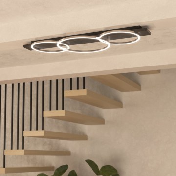 Eglo 33488 - светодиодный потолочный светильник BOYAL 2xLED/12W/230V + LED/12W черный