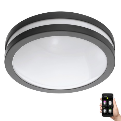 Eglo 33571 - LED світильник для ванної з регулюванням яскравості LOCANA-C LED/14W/230V IP44 чорний