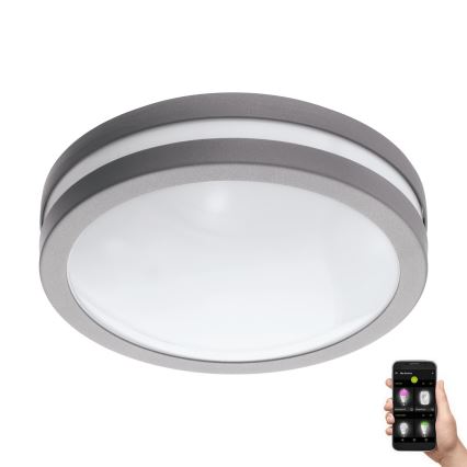 Eglo 33572 - стельовий світильник для ванної LOCANA-C LED/14W/230V IP44, із регулюванням яскравості, сріблястий