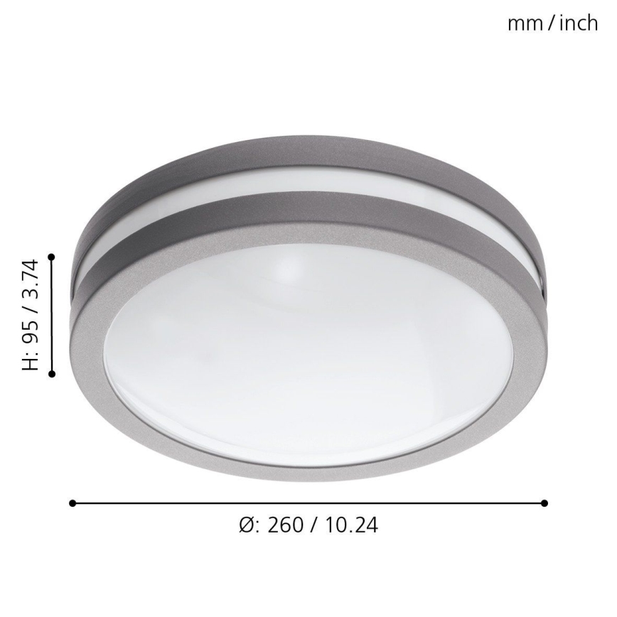 Eglo 33572 - Светильник для ванной комнаты с LED-диодами и диммером LOCANA-C LED/14W/230V IP44 серебристый