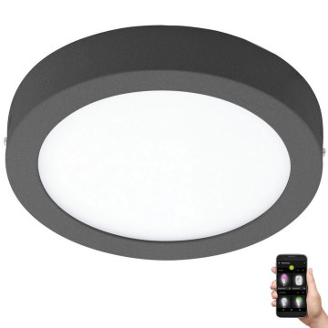 Eglo 33577 - Світильник стельовий світлодіодний димований ARGOLIS-C LED/16,5W/230V IP44 антрацит