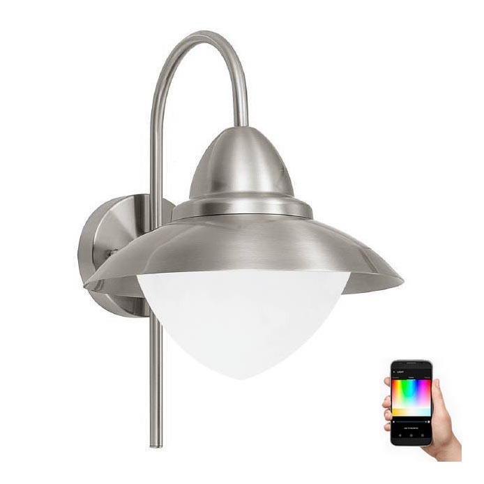 Eglo 33583 - LED RGBW Вуличний настінний світильник SIDNEY 1xE27/9W/230V IP44