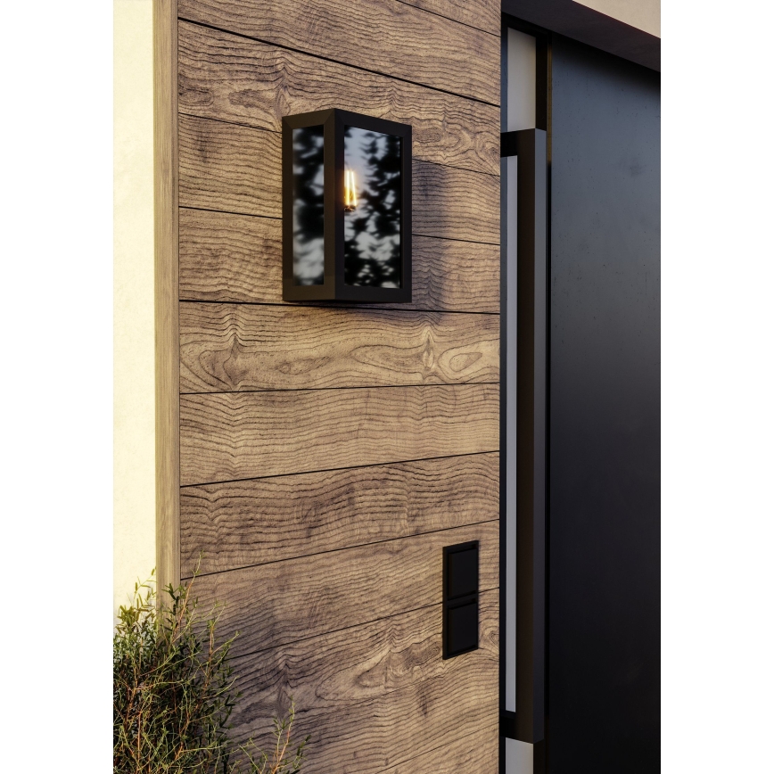 Eglo - Уличный настенный светильник 1xE27/60W/230V IP44 черный