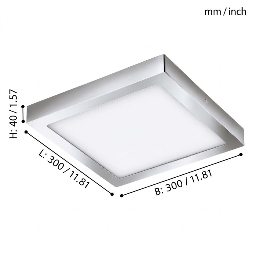 Eglo 33668-LED RGBW Диммируемый светильник для ванной FUEVA-C 21W/230V 2700-6500K 30x30cm IP44