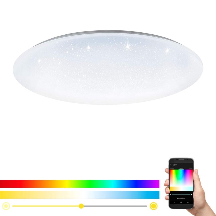 Eglo 33669 - Стельовий RGBW-світильник з регулюванням яскравості TOTARI-C LED/43W/230V 2700-6500K білий + пульт дистанційного керування