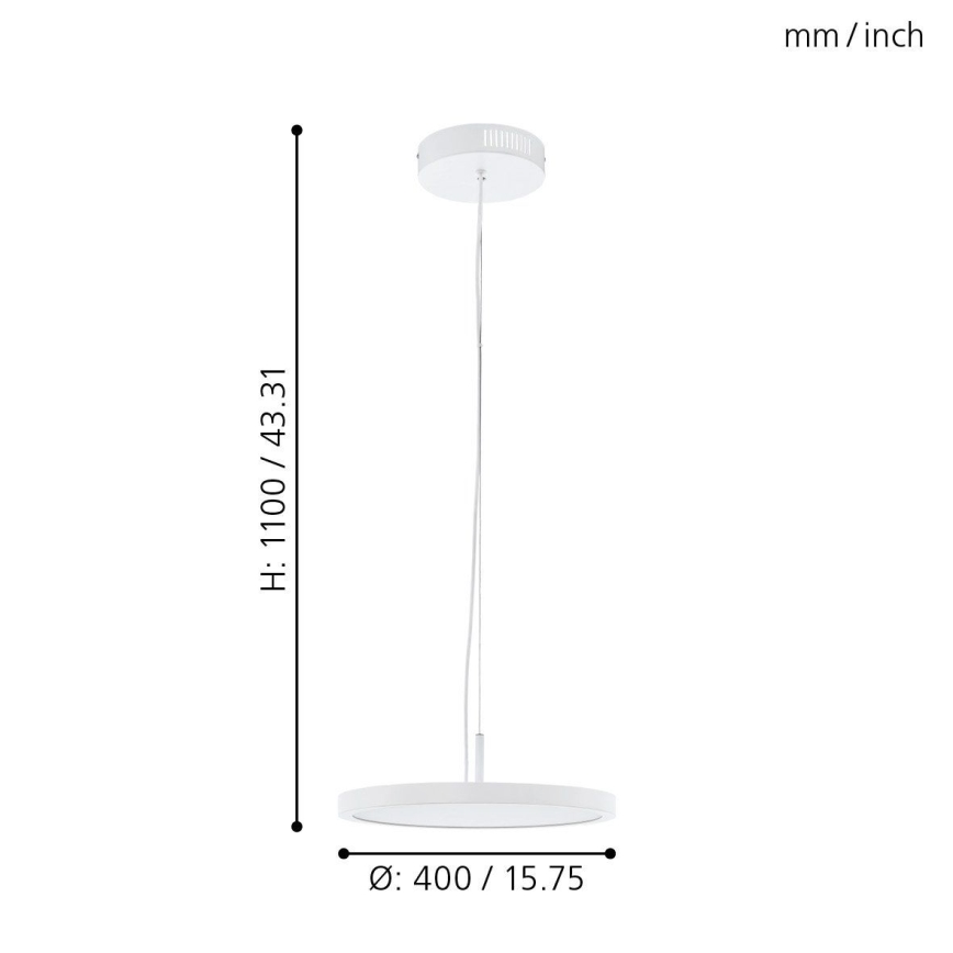 Eglo 33675 - LED RGBW Підвісна люстра з регулюванням яскравості CERIGNOLA-C LED/21W/230V 2700-6500K + пульт дистанційного керування