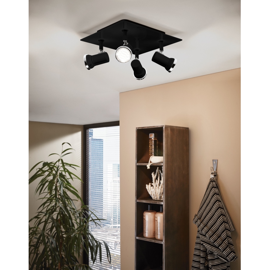 Eglo - Светодиодный точечный светильник для ванной комнаты 4xGU10/3,3W/230V IP44