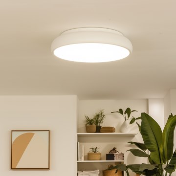 Eglo 33764 - LED RGBW димований стельовий світильник RIODEVA-C 1xLED/27W/230V 2700-6500K діам. 44,5 cm білий