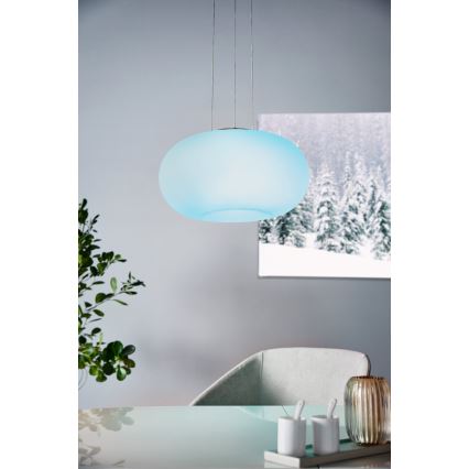 Eglo 33766 - LED RGBW Підвісна люстра з регулюванням яскравості OPTICA-C LED/22W/230V 2700-6500K діаметр 37,5 см