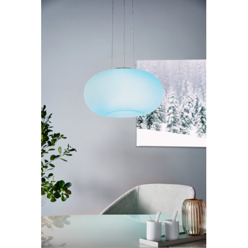 Eglo 33766 - LED RGBW Підвісна люстра з регулюванням яскравості OPTICA-C LED/22W/230V 2700-6500K діаметр 37,5 см