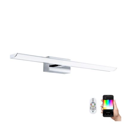 Eglo 33767 - LED RGBW Підсвітка для дзеркала для ванної кімнати з регулюванням яскравості TABIANO-C LED/15,6W/230V 2700-6500K 60,5 см IP44 + пульт дистанційного керування