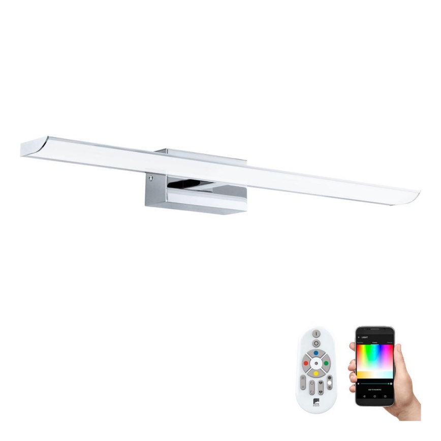 Eglo 33767 - LED RGBW Підсвітка для дзеркала для ванної кімнати з регулюванням яскравості TABIANO-C LED/15,6W/230V 2700-6500K 60,5 см IP44 + пульт дистанційного керування