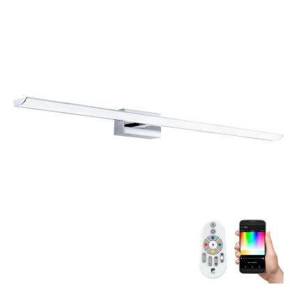 Eglo 33768 - LED RGBW Підсвітка для дзеркала для ванної кімнати з регулюванням яскравості TABIANO-C LED/21W/230V 2700-6500K 90,5 см IP44 + пульт дистанційного керування