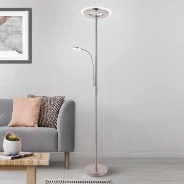 Eglo 33849 - Светодиодный сенсорный торшер с регулированием яркости SOLANO LED/30W/230V + LED/4W