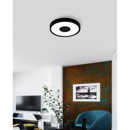 Eglo 33939 - Світлодіодний стельовий світильник з датчиком CORTAS LED/18W/230V 3000K чорний