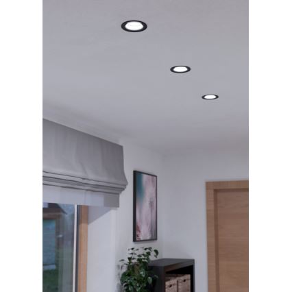 Eglo - Стельовий вбудований LED світильник з регулюванням яскравості LED/6W/230V чорний