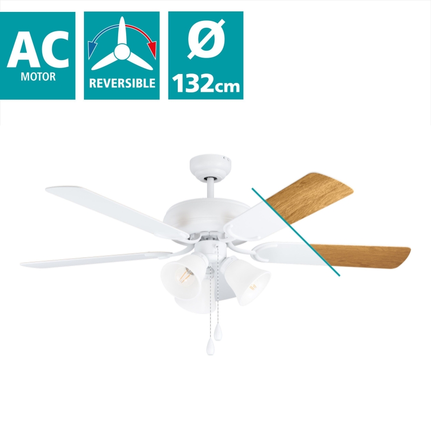 Eglo - Потолочный вентилятор 3xE27/40W/230V белый