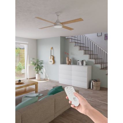 Eglo - Светодиодный потолочный вентилятор LED/20W/230V 3000/4000/5000K + дистанционное управление белый