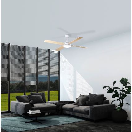 Eglo - Светодиодный потолочный вентилятор LED/20W/230V 3000/4000/5000K + дистанционное управление белый