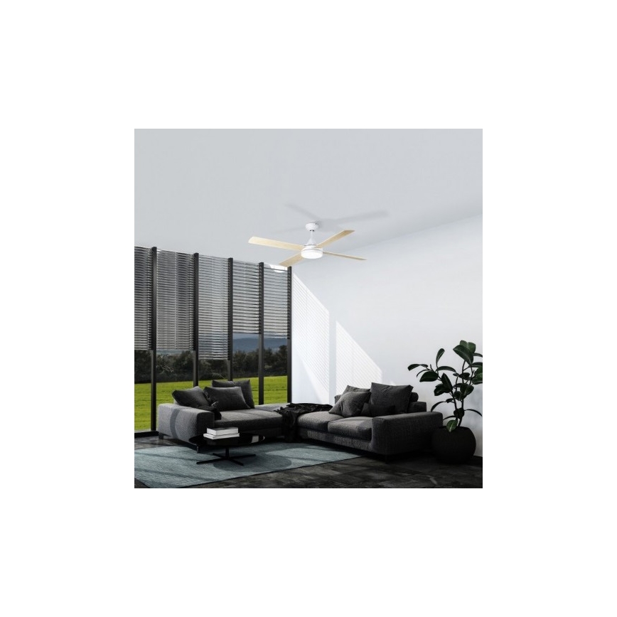 Eglo - Светодиодный потолочный вентилятор LED/20W/230V 3000/4000/5000K + дистанционное управление белый