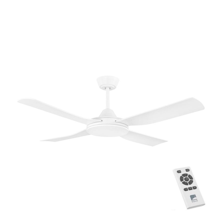Eglo - Стельовий вентилятор 52W/230V + ДК білий