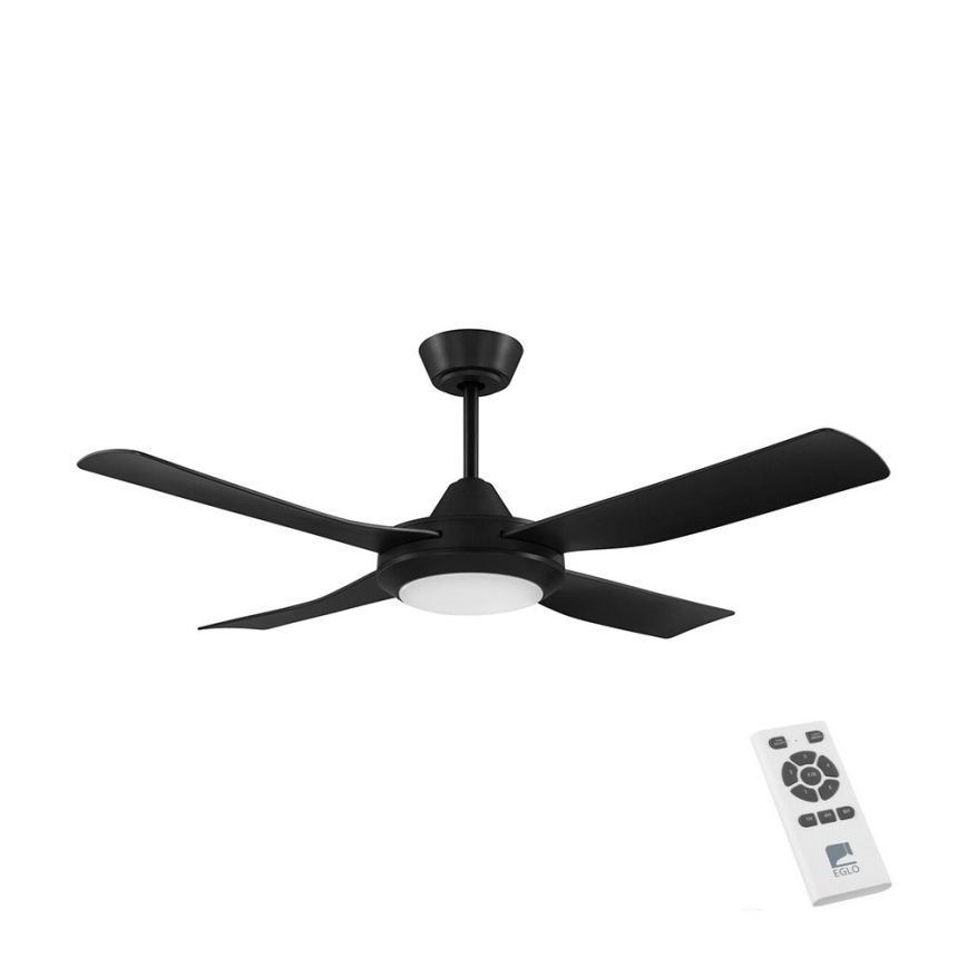 Eglo - Світлодіодний стельовий вентилятор LED/20W/230V чорний + пульт дистанційного керування