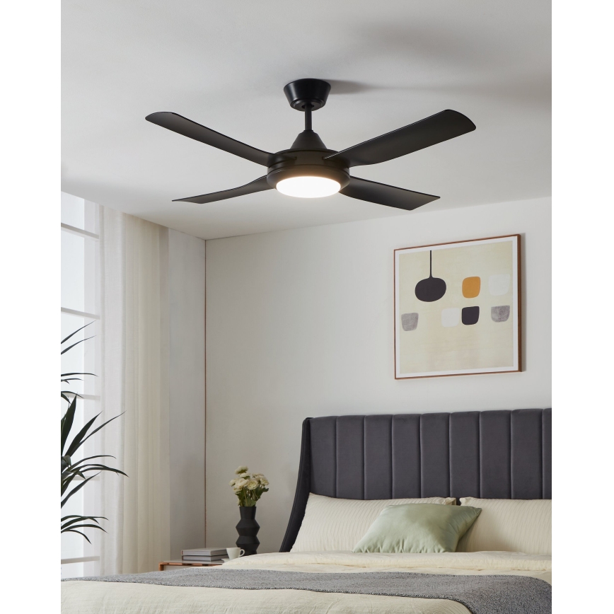 Eglo - Світлодіодний стельовий вентилятор LED/20W/230V чорний + пульт дистанційного керування