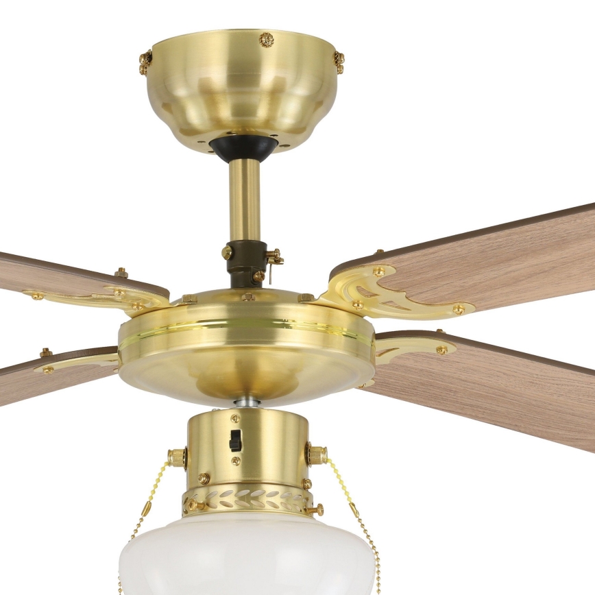 Eglo - Потолочный вентилятор 1xE27/60W/230V золотистый