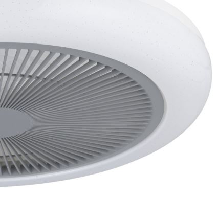 Eglo - Светодиодный потолочный вентилятор с регулированием яркости LED/25,5W/230V серый + дистанционное управление